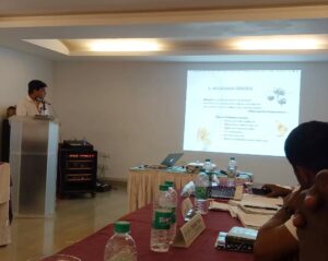 Mr Meghal Mehta Director Biochem Pharma giving product knowledge