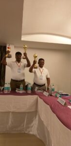 Mr Pappal Rao with Mr Janardhan with their awards