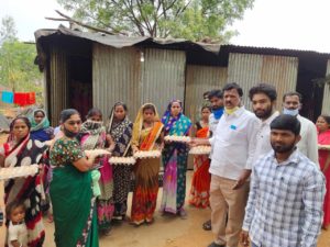 Egg distribution in Telangana State Narsapur