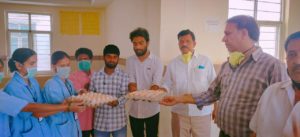 Egg distribution to Health Workers at Hospital in Telangana