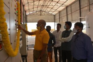 Suresh Chitturi Srinivasa Farms MD Inaugurating Plant