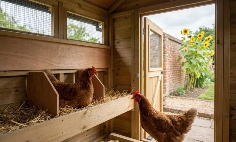 CONCEPT OF DESIGNER POULTRY MEAT AND EGG PRODUCTION 7 02 hens using nesting boxes